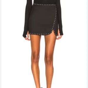 Helmut lang mini skirt with silver studs size 10